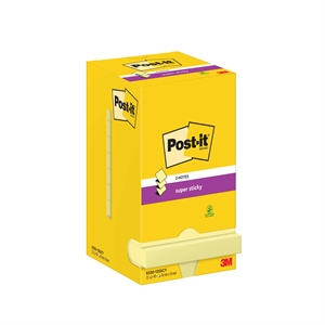 3M Post-it Z-Notes 76 x 76 mm, Super Sticky gelb - 12er Pack